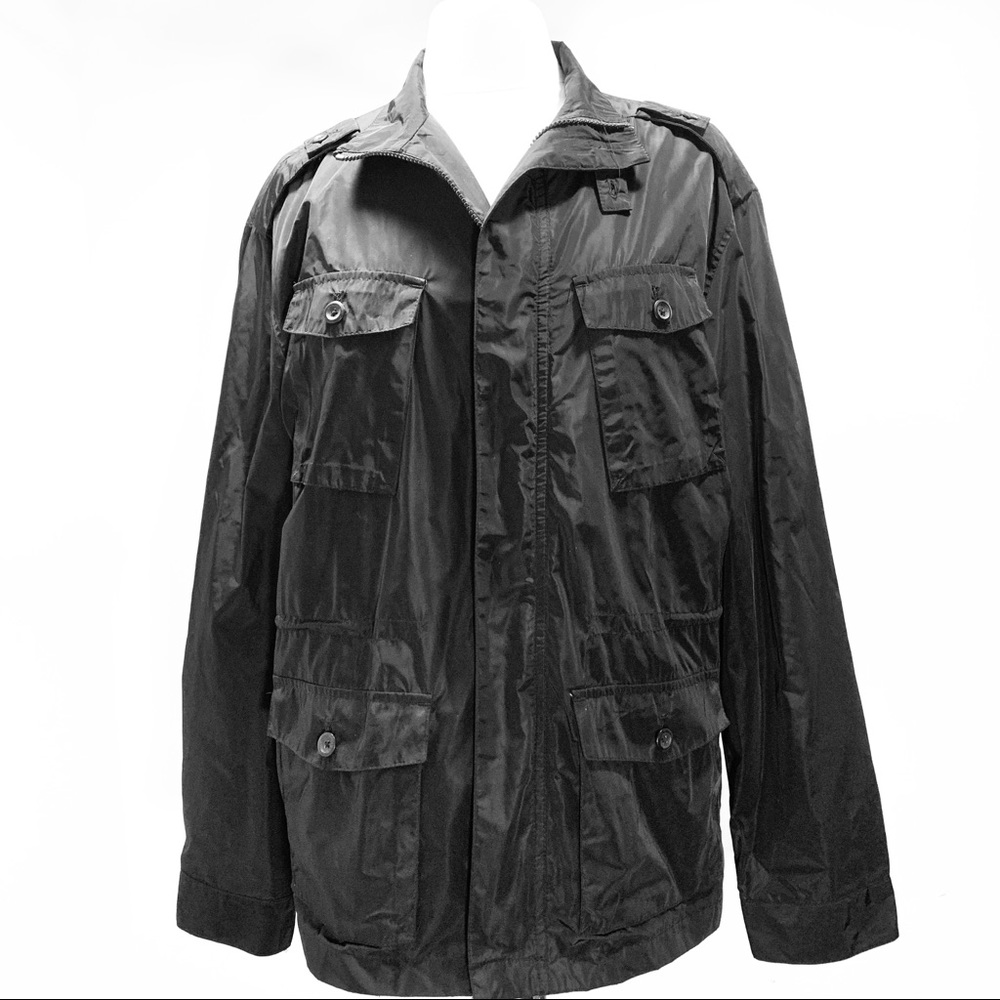 Perry Ellis Black Men’s Military Field Jacket